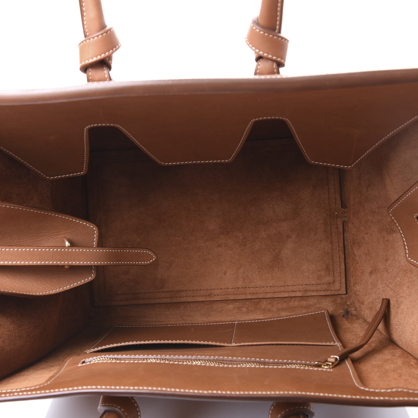 Natural Calfskin Small Tie Knot Tote Tan