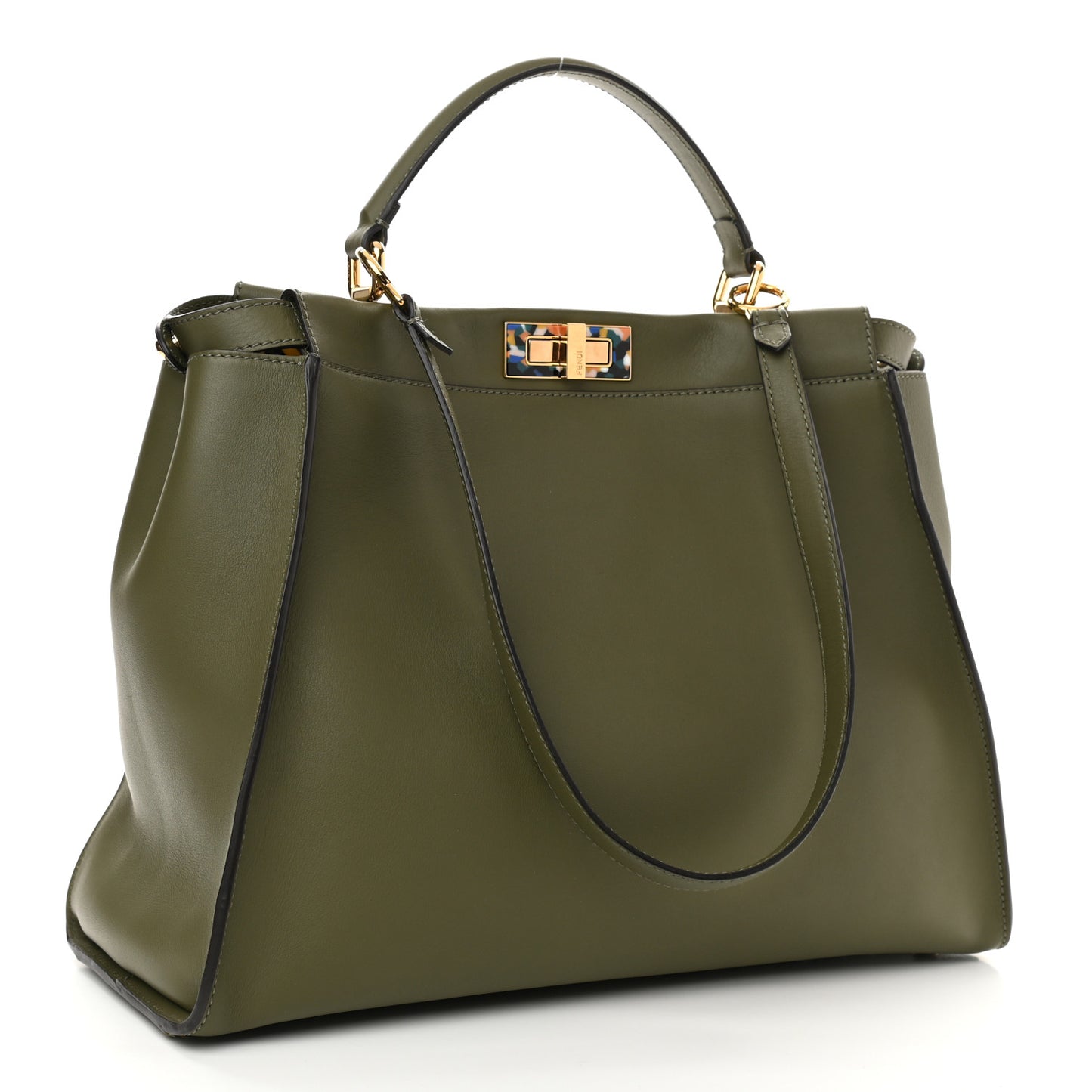 Vitello Seta Plexiglass Granite Large Peekaboo Iconic Satchel Equatore