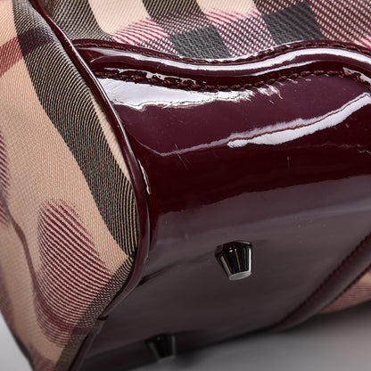 Burberry Nova Check Heart Small Chester Bowling Bag Berry Red 12 of 12