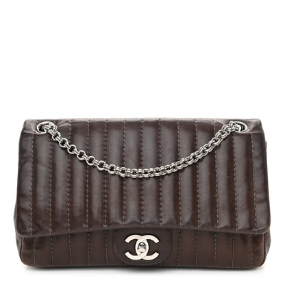 Chanel Lambskin Vertical Quilted Medium Single Flap Brown 1 of 14