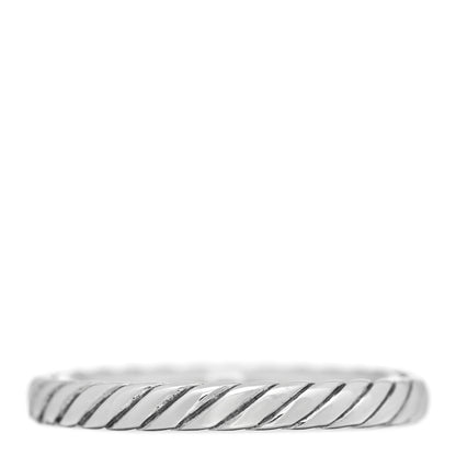 David Yurman Sterling Silver Cable Classics Band Ring 54 7 3 of 4