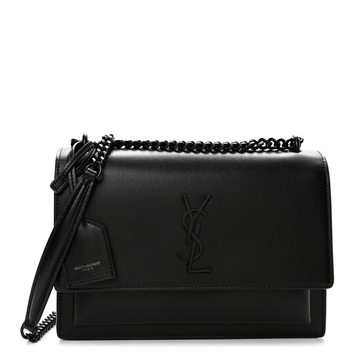 Saint Laurent Calfskin Medium Monogram Monochrome Sunset  Black 1 of 13