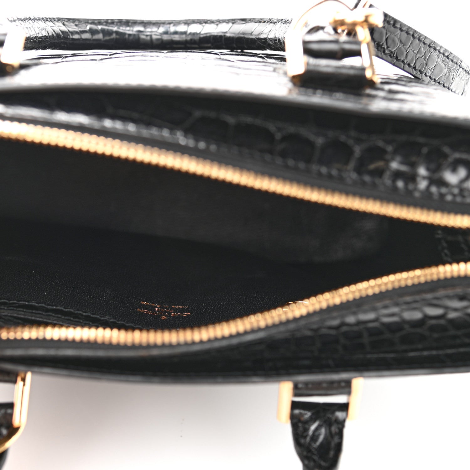 Louis Vuitton Alligator Tote Black 5 of 11