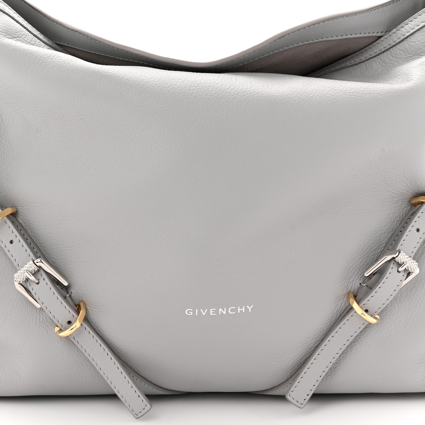 Calfskin Medium Voyou Bag Light Grey