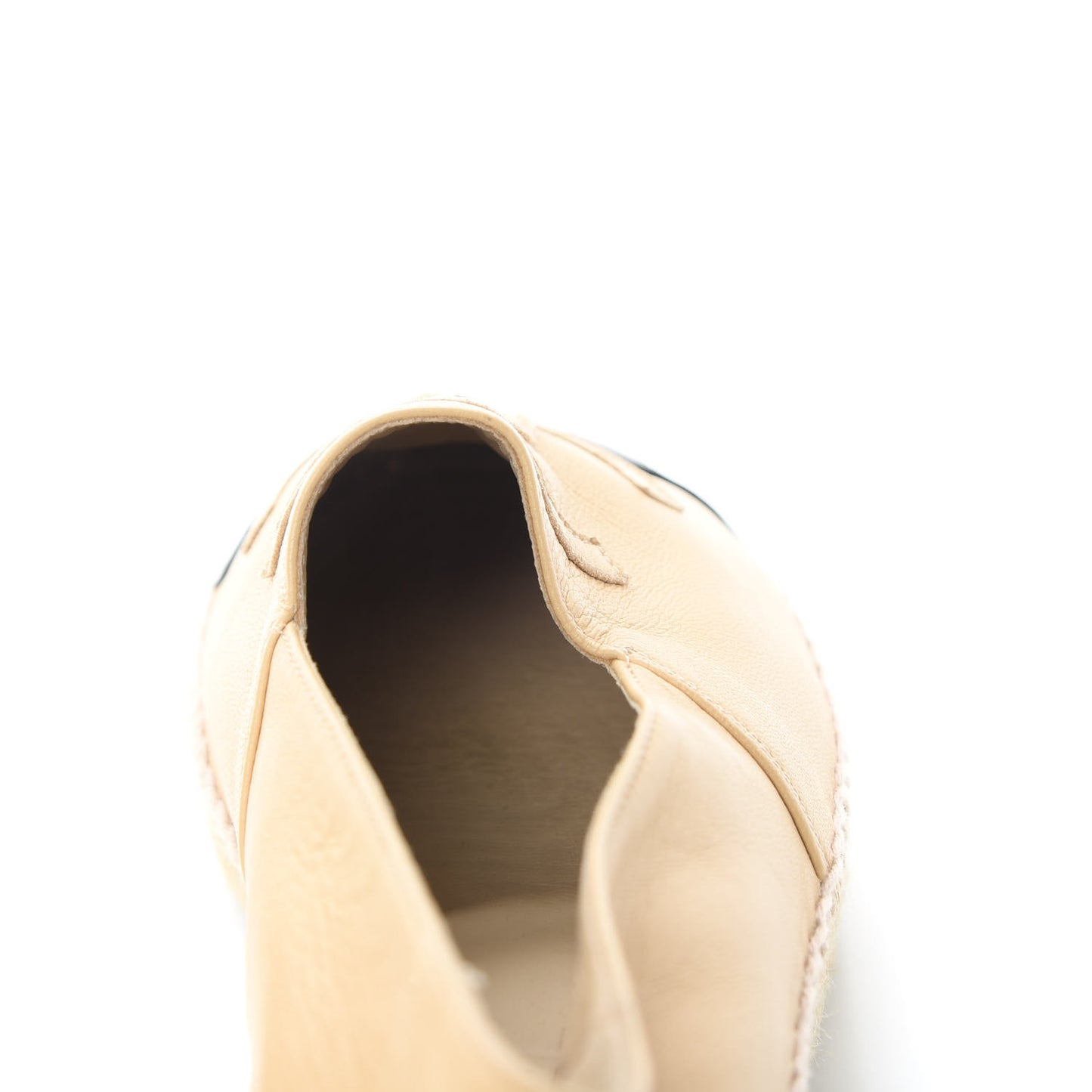 Lambskin CC Espadrilles 37 Beige Black