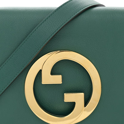 Gucci Roxy Calfskin Blondie Chain Shoulder Flap Bag Emerald 9 of 12