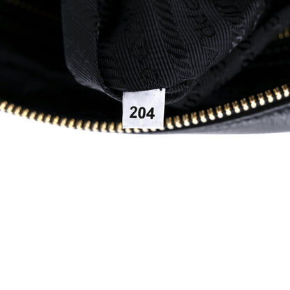 Prada Glace Calfskin Embossed Logo Crossbody Black 6 of 10