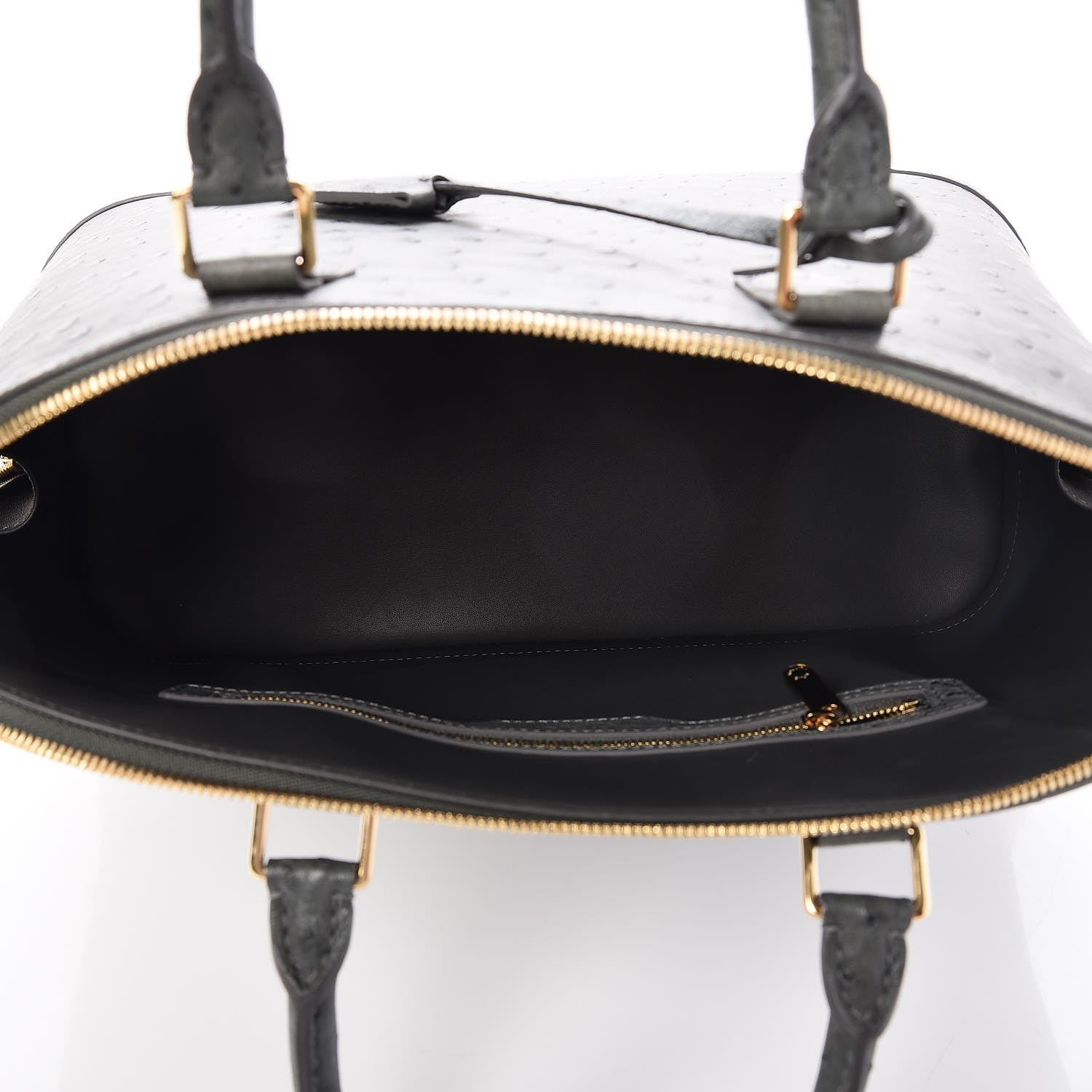 Louis Vuitton Ostrich Alma MM Gris 5 of 6