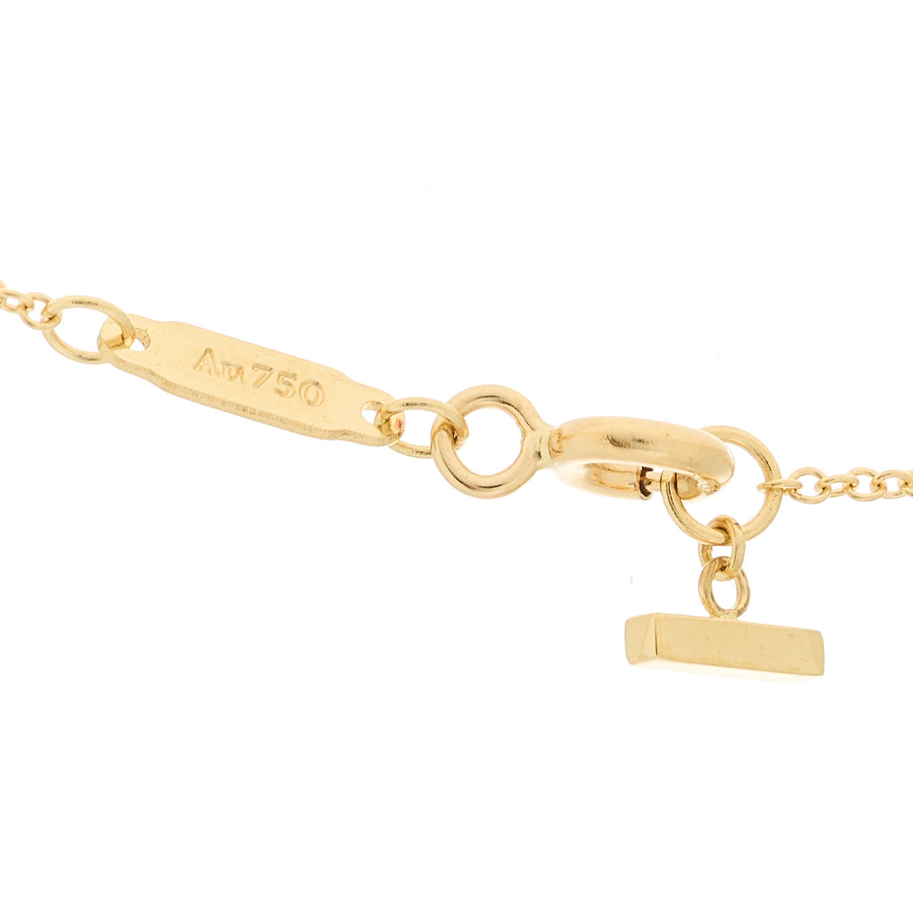 Tiffany 18K Yellow Gold Small T Smile Pendant Necklace 4 of 6