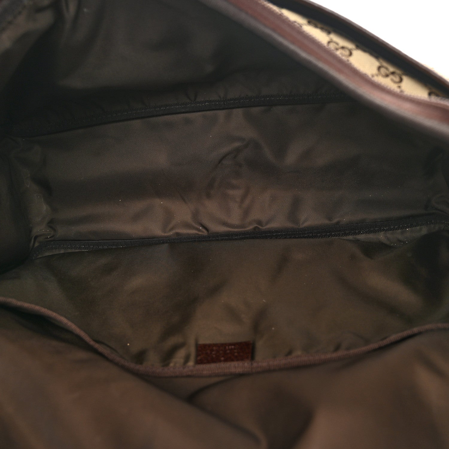 Gucci Monogram Natural Pigskin Large Diaper Bag Beige Ebony Cocoa Dark Chocolate 6 of 14