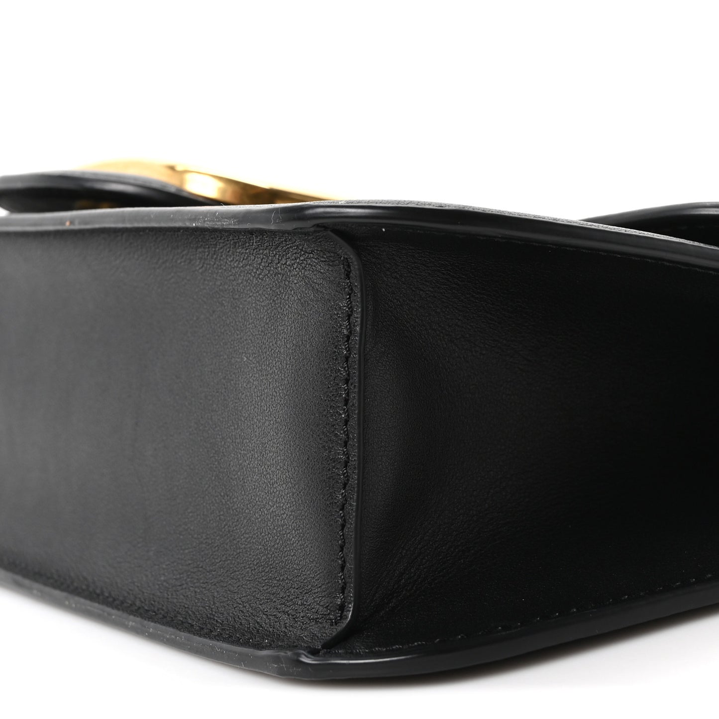 Calfskin Vlogo Loco Shoulder Bag Black