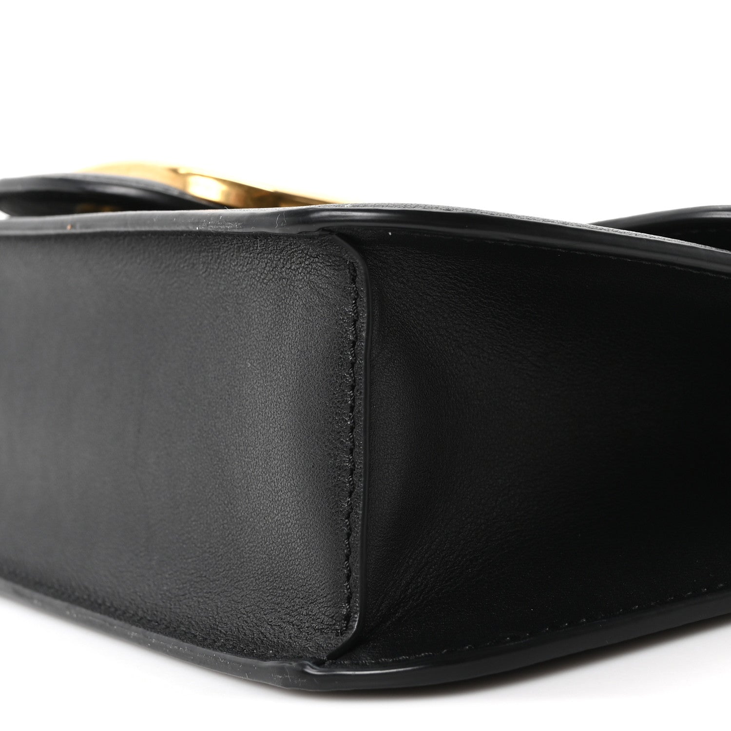 Valentino Garavani Calfskin Vlogo Loco Shoulder Bag Black 9 of 9