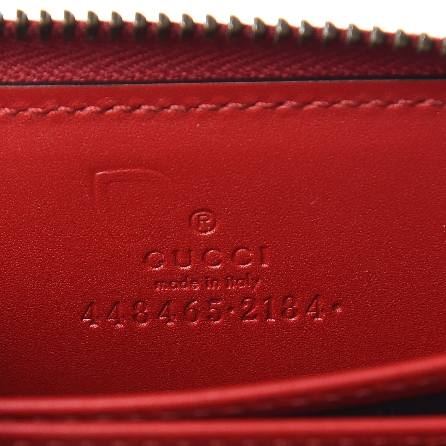 Gucci Calfskin GucciGhost Hamlet Skull Zip Around Card Case Hibiscus Red 7 of 8