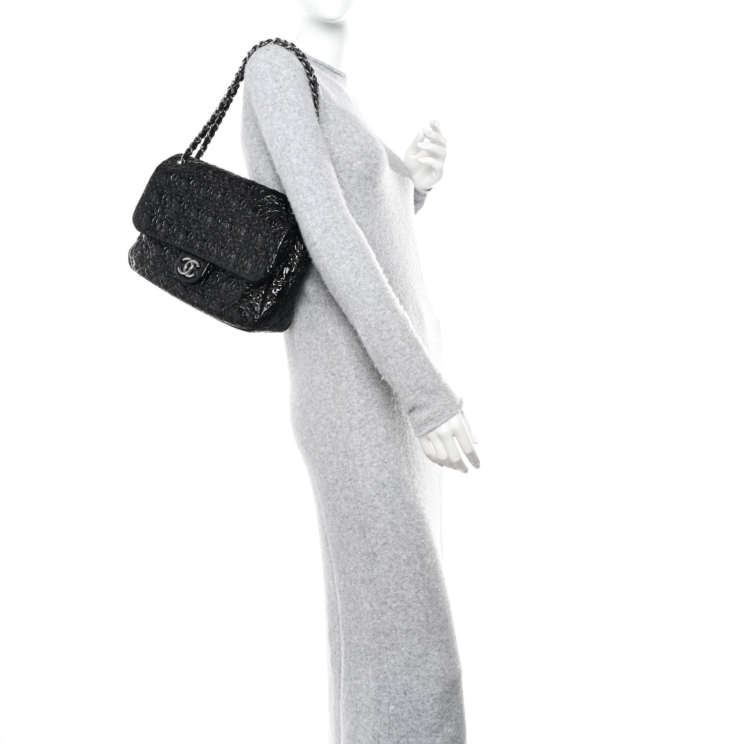 Chanel Vinyl Rock In Moscow Single Flap Black 2 of 10