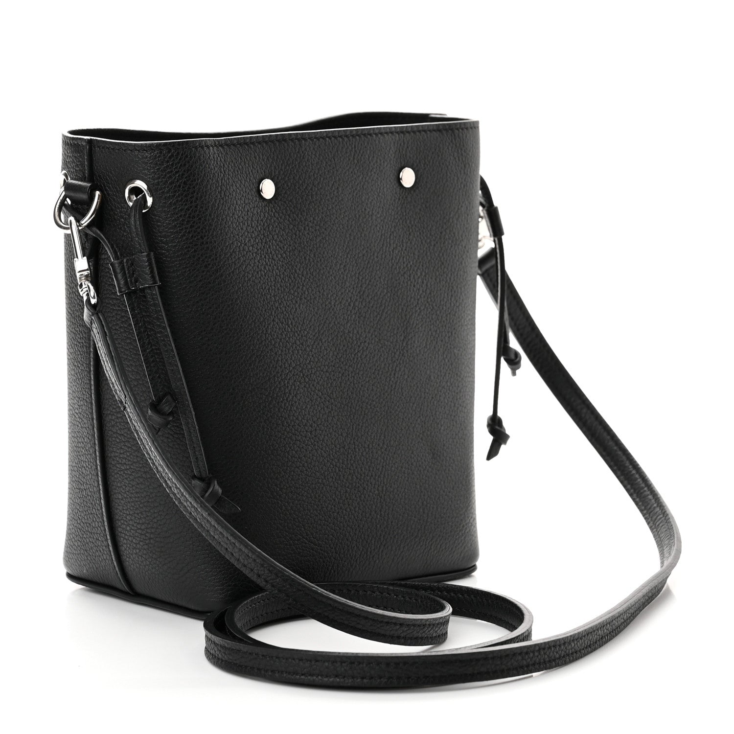 Louis Vuitton Calfskin Nano Lockme Bucket Black 3 of 8