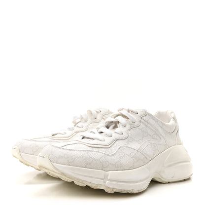 Gucci GG Supreme Monogram Womens Rhyton Sneakers 39.5 White 8 of 18