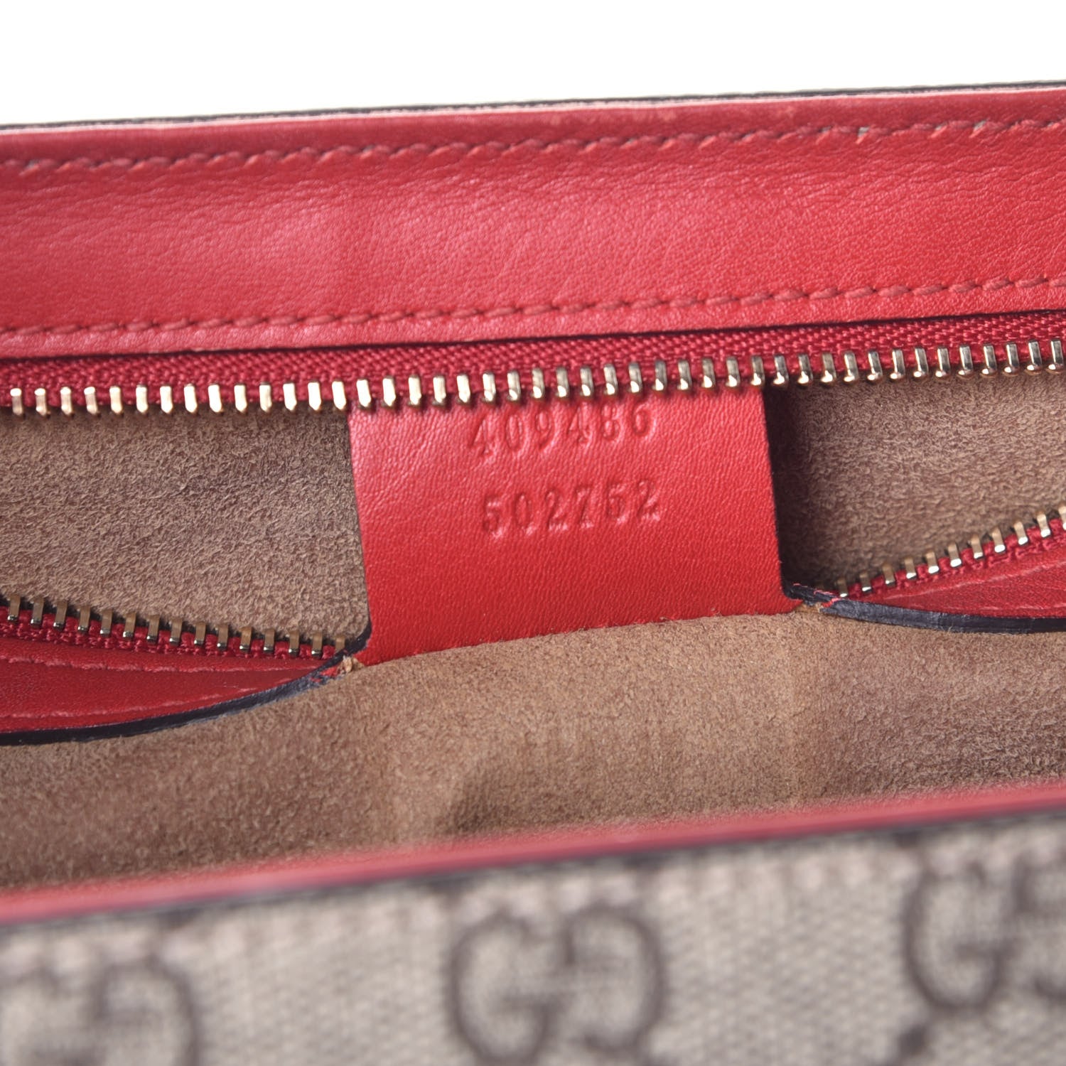 Gucci GG Supreme Monogram Calfskin Medium Padlock Shoulder Bag Beige Hibiscus Red New Rosette 7 of 10