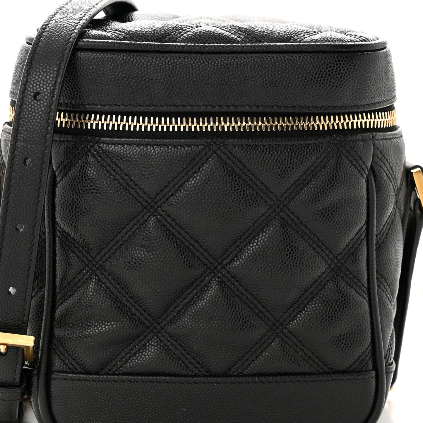 Grain de Poudre Quilted 80's Vanity Bag Black