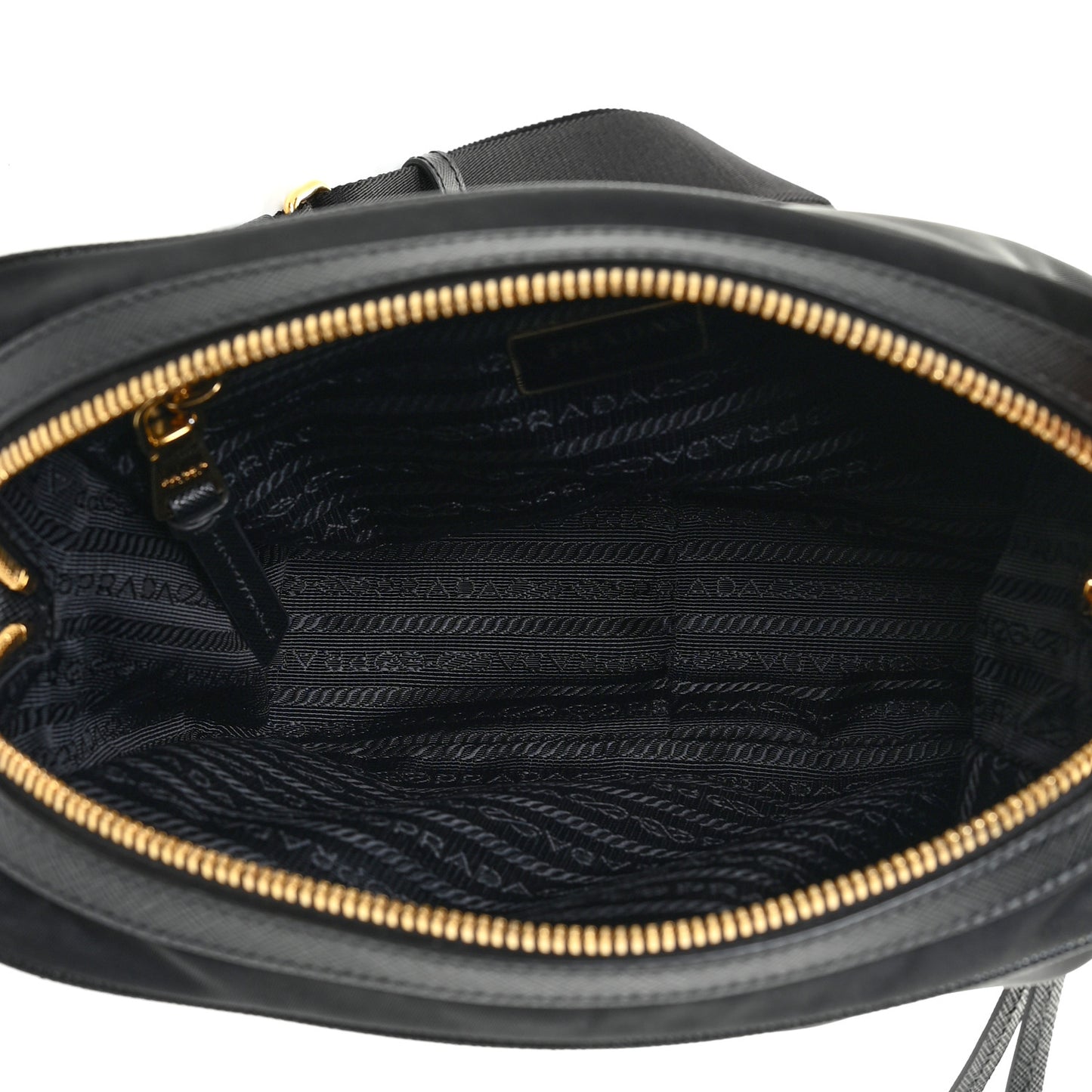 Tessuto Nylon Soft Calf Camera Bag Black