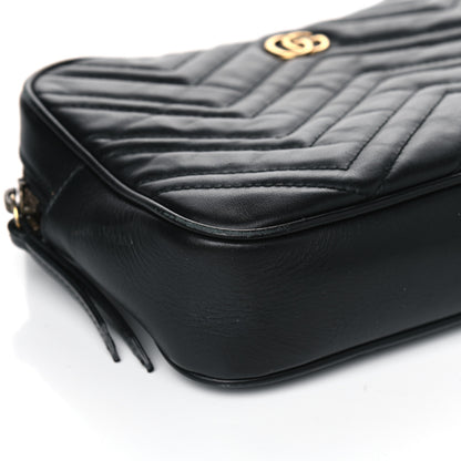 Gucci Calfskin Matelasse Mens GG Marmont Belt Bag 100 40 Black 9 of 18