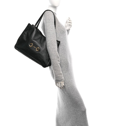 Gucci New Sakai Calfskin Lux Horsebit 1955 Tote Bag Black 2 of 13