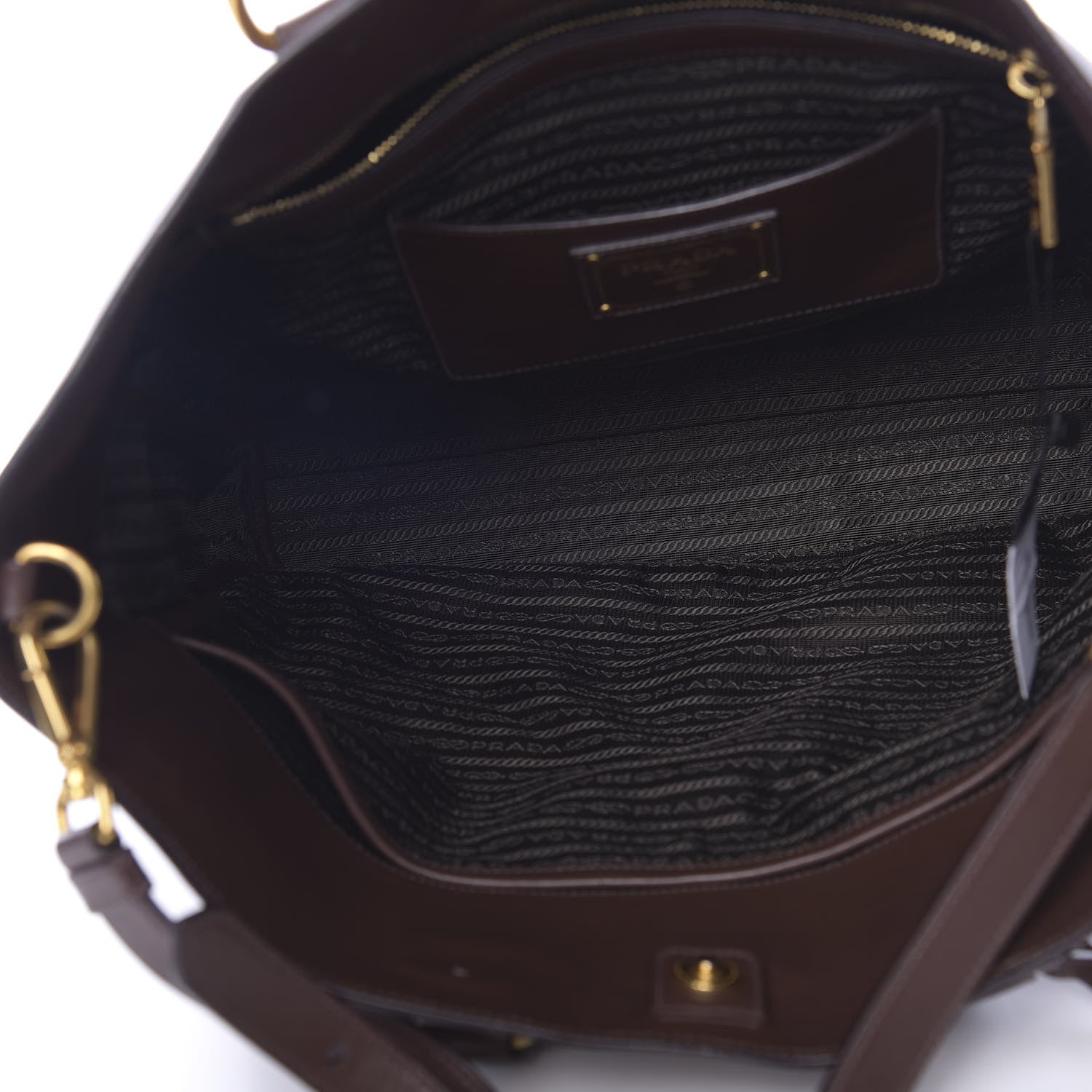 Prada Soft Calfskin Shopping Tote Nocciolo 5 of 14