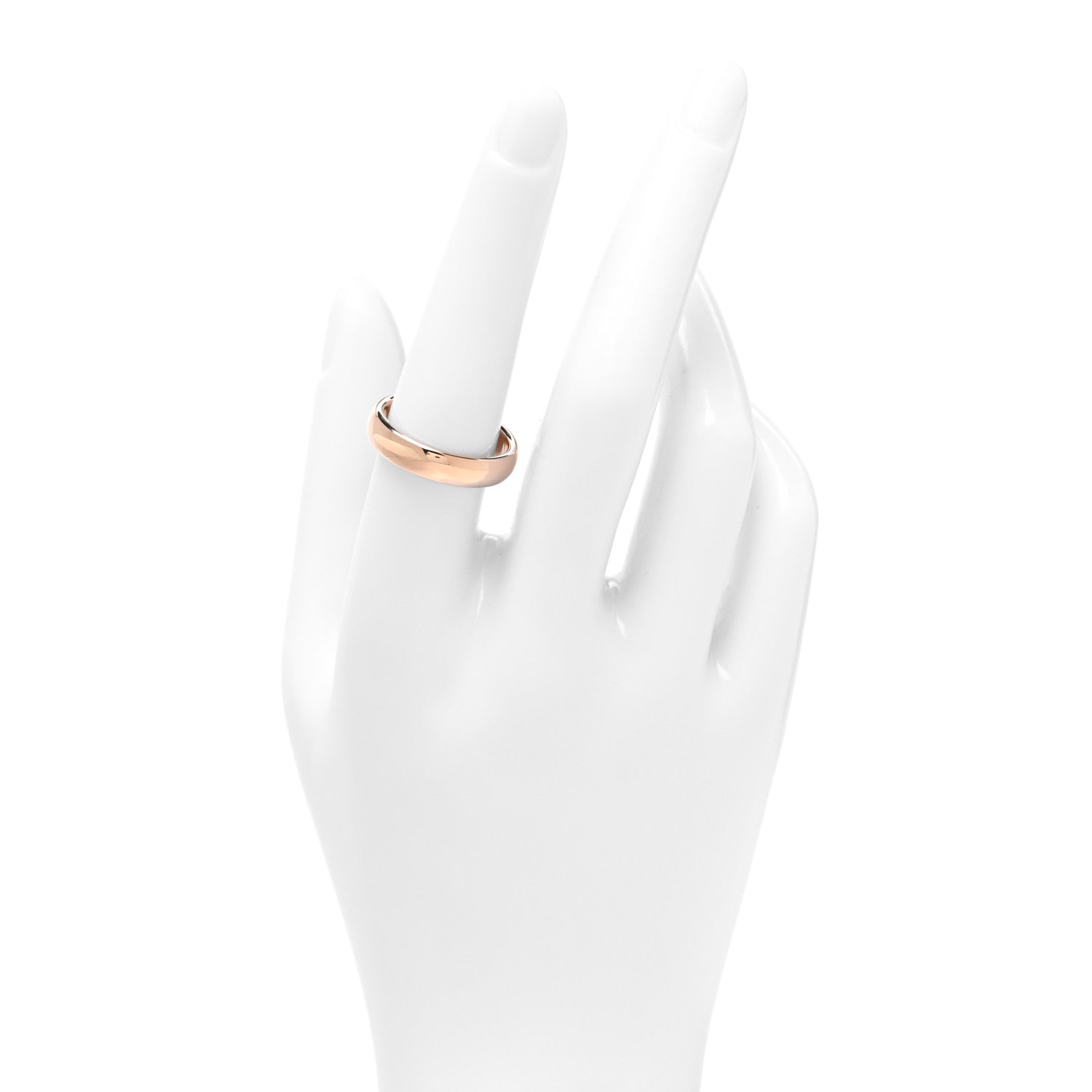Tiffany 18K Yellow Gold 4.5mm Together Wedding Band Ring 56 7.5 2 of 5