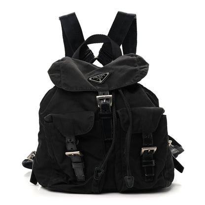 Prada Nylon Vela Double Buckle Backpack Black 1 of 11
