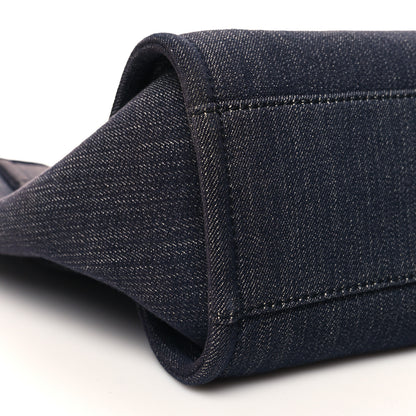 Chanel Denim Small Deauville Tote Dark Blue 9 of 12
