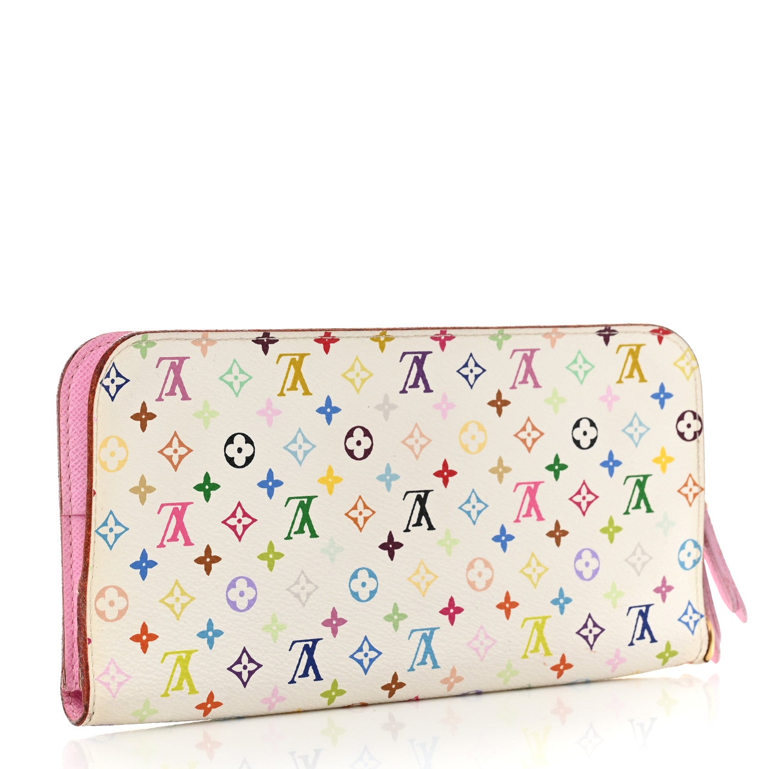 Louis Vuitton Monogram Multicolor Insolite Wallet White Litchi 3 of 8