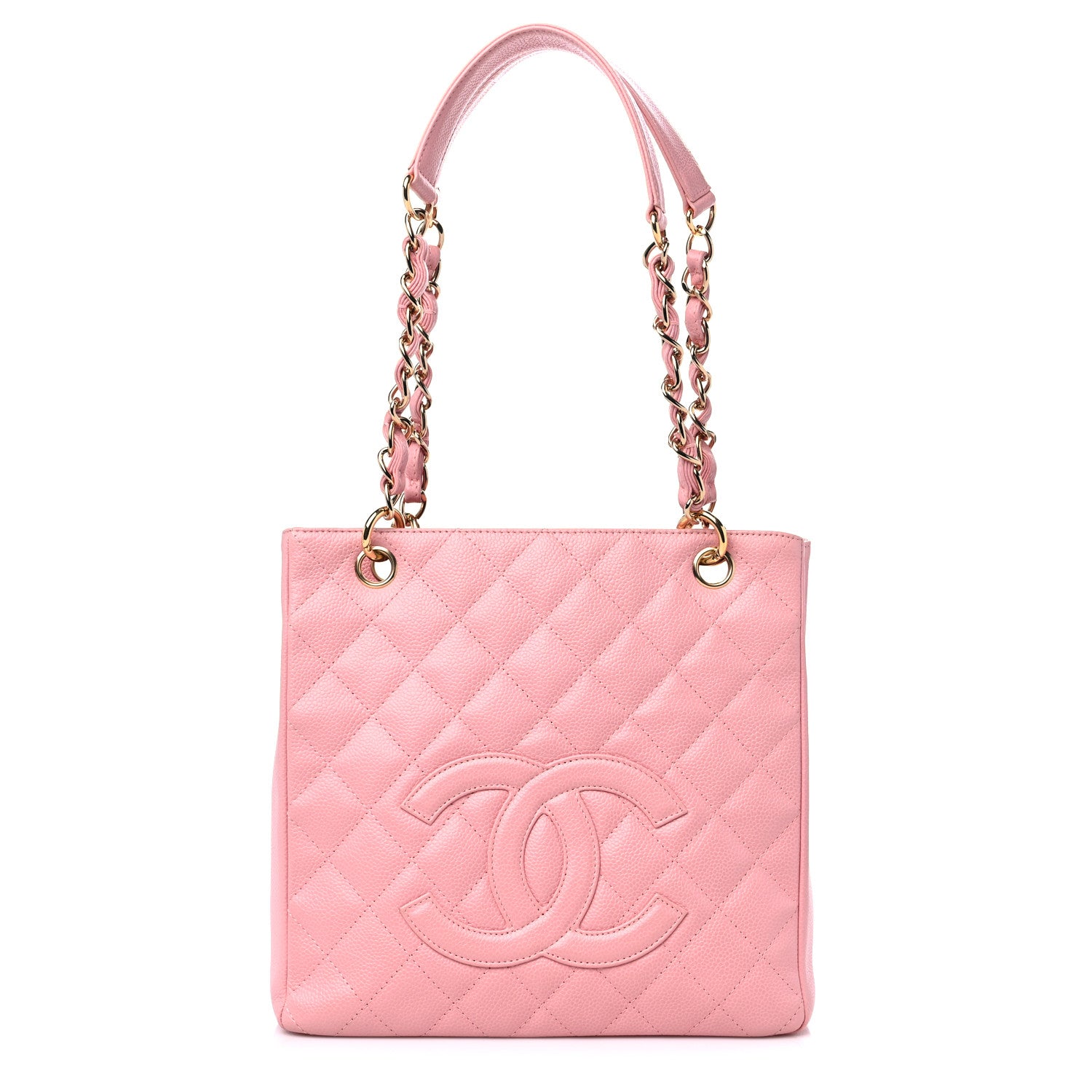 Chanel Caviar Quilted Petit Shopping Tote PST Pink 1 of 10