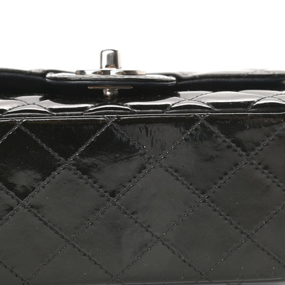 Chanel Patent Calfskin Sparkle Quilted Mini Square Flap Black 14 of 14