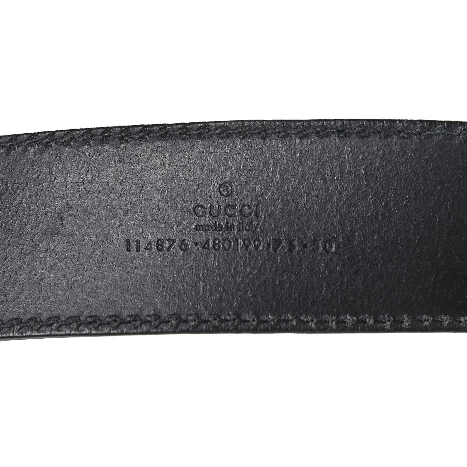 Gucci Calfskin Interlocking G 40mm Belt 75 30 Black 3 of 4