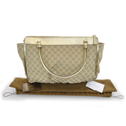Gucci Monogram D Gold Tote Metallic Gold 3 of 11
