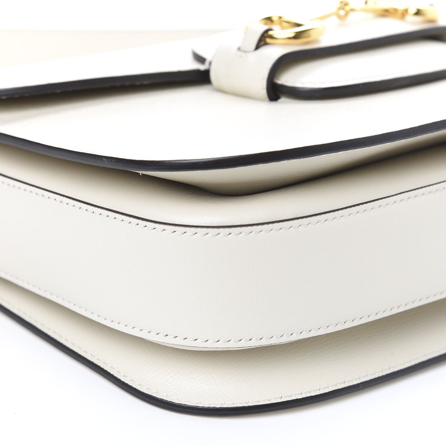 Gucci Azalea Calfskin Horsebit 1955 Shoulder Bag Mystic White 9 of 10
