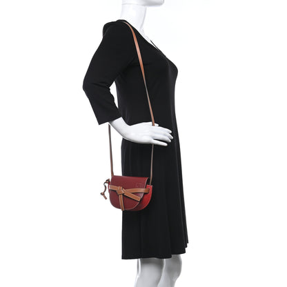 Loewe Calfskin Mini Gate Crossbody Bag Garnet Pomodoro 2 of 5