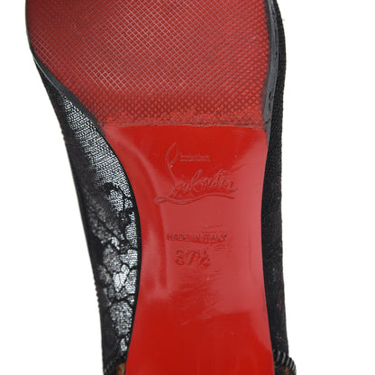 Christian Louboutin Pony Hair Lace Leopard Souris 70 Pumps 37.5 Black 7 of 10