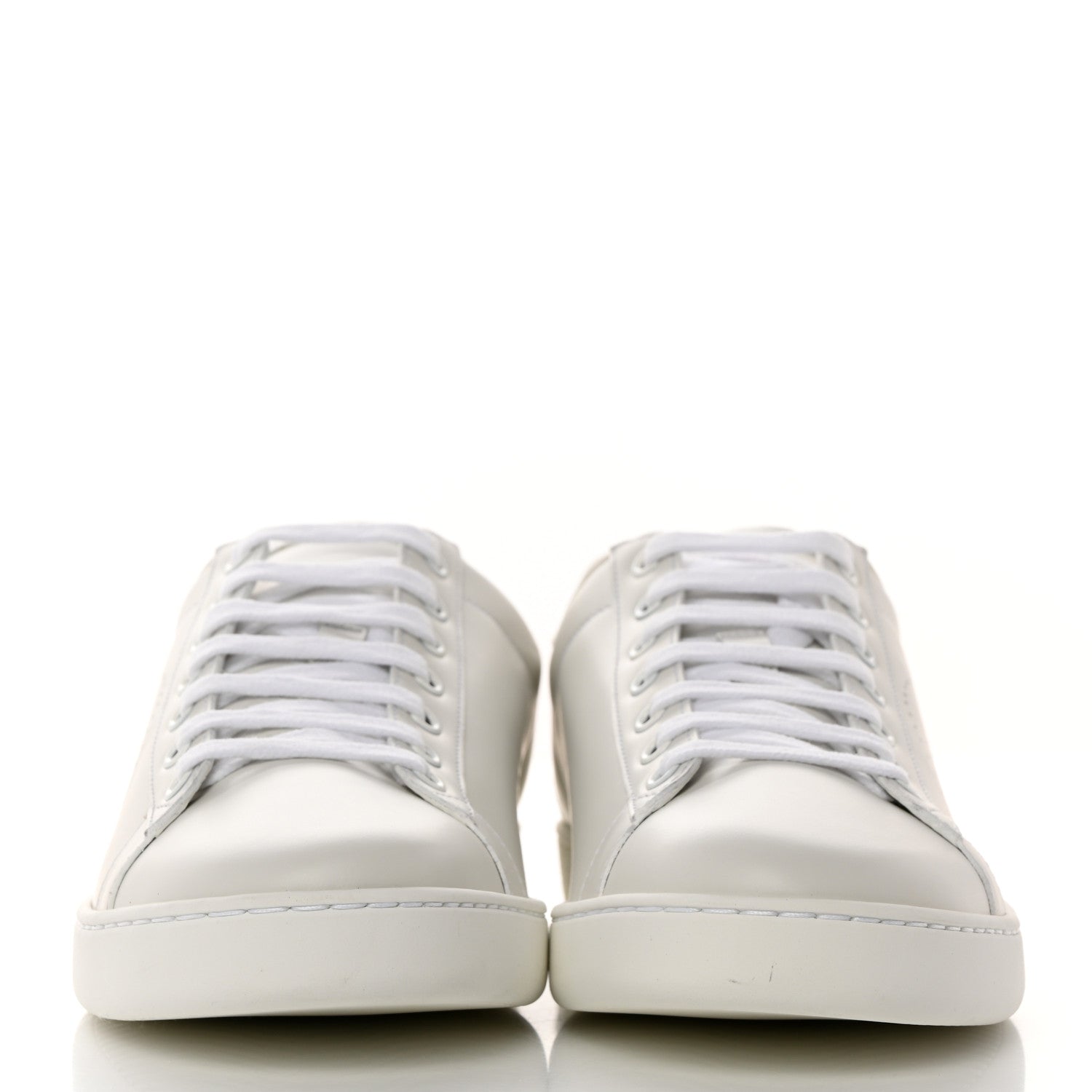 Gucci Calfskin Interlocking G Perforated Womens Ace Sneakers 40 White Grey Sky 2 of 9