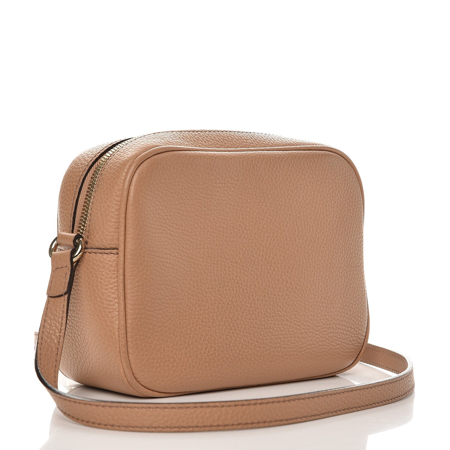Pebbled Calfskin Small Soho Disco Bag Camelia