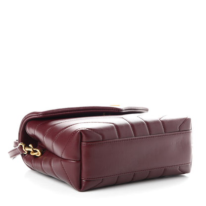 Saint Laurent Calfskin Y Quilted Monogram Toy Loulou Monogram Crossbody Bag Rouge Legion 4 of 9