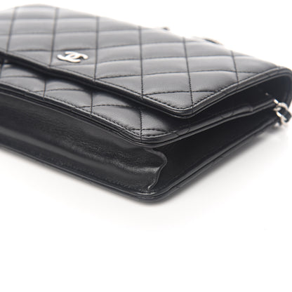 Chanel Lambskin Quilted Wallet On Chain WOC Black 9 of 10