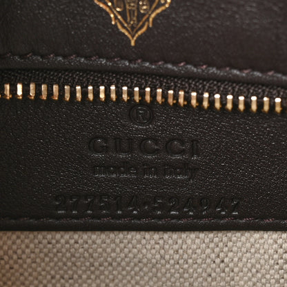 Gucci Snakeskin Stirrup Medium Top Handle Bag Brown 6 of 9