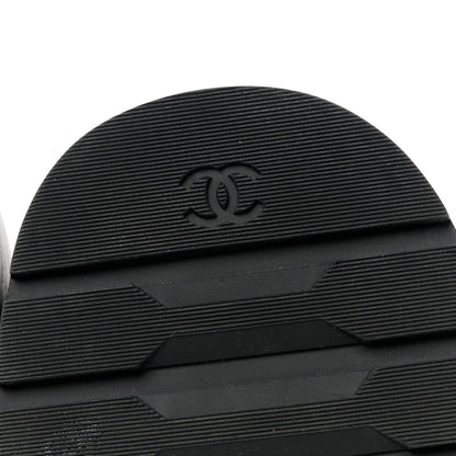 Chanel Shiny Lambskin Quilted Lace Up Combat Boots 40 Black 8 of 10