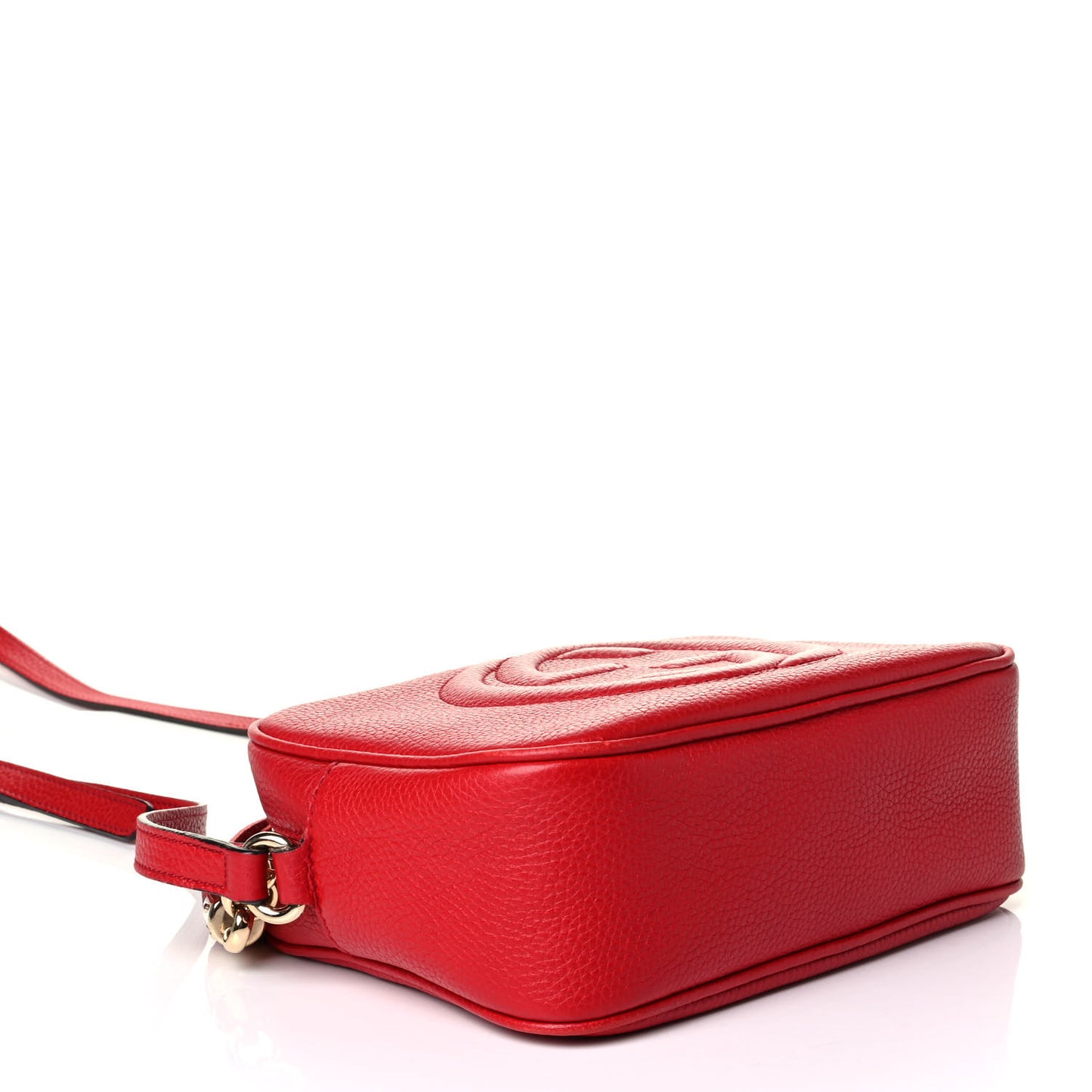 Pebbled Calfskin Small Soho Disco Bag Tabasco Red