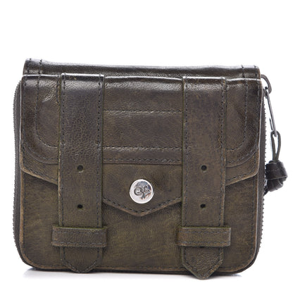 Proenza Schouler Lambskin Small PS1 Zip Wallet Military 1 of 12
