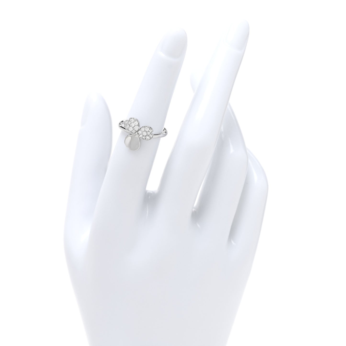 Platinum Diamond Paper Flowers Ring 50 5.25