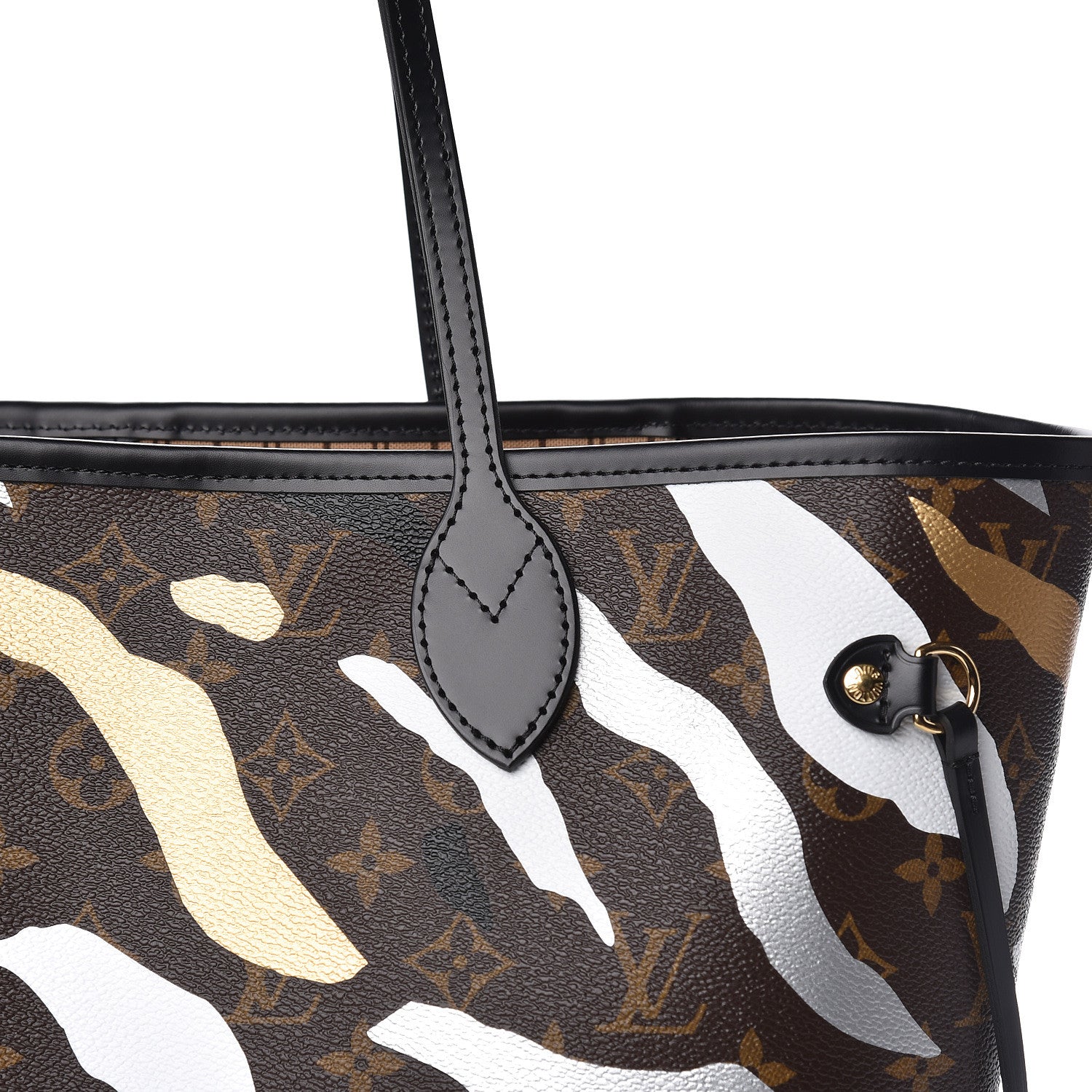 Louis Vuitton X LOL Monogram Neverfull MM Gold Silver 10 of 12