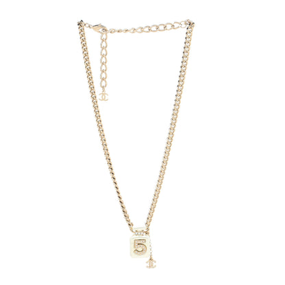 Chanel Resin Crystal CC No 5 Perfume Bottle Necklace 2 of 3