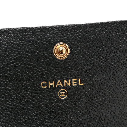 Chanel Caviar Quilted Boy Card Holder On Chain Black 6 of 11