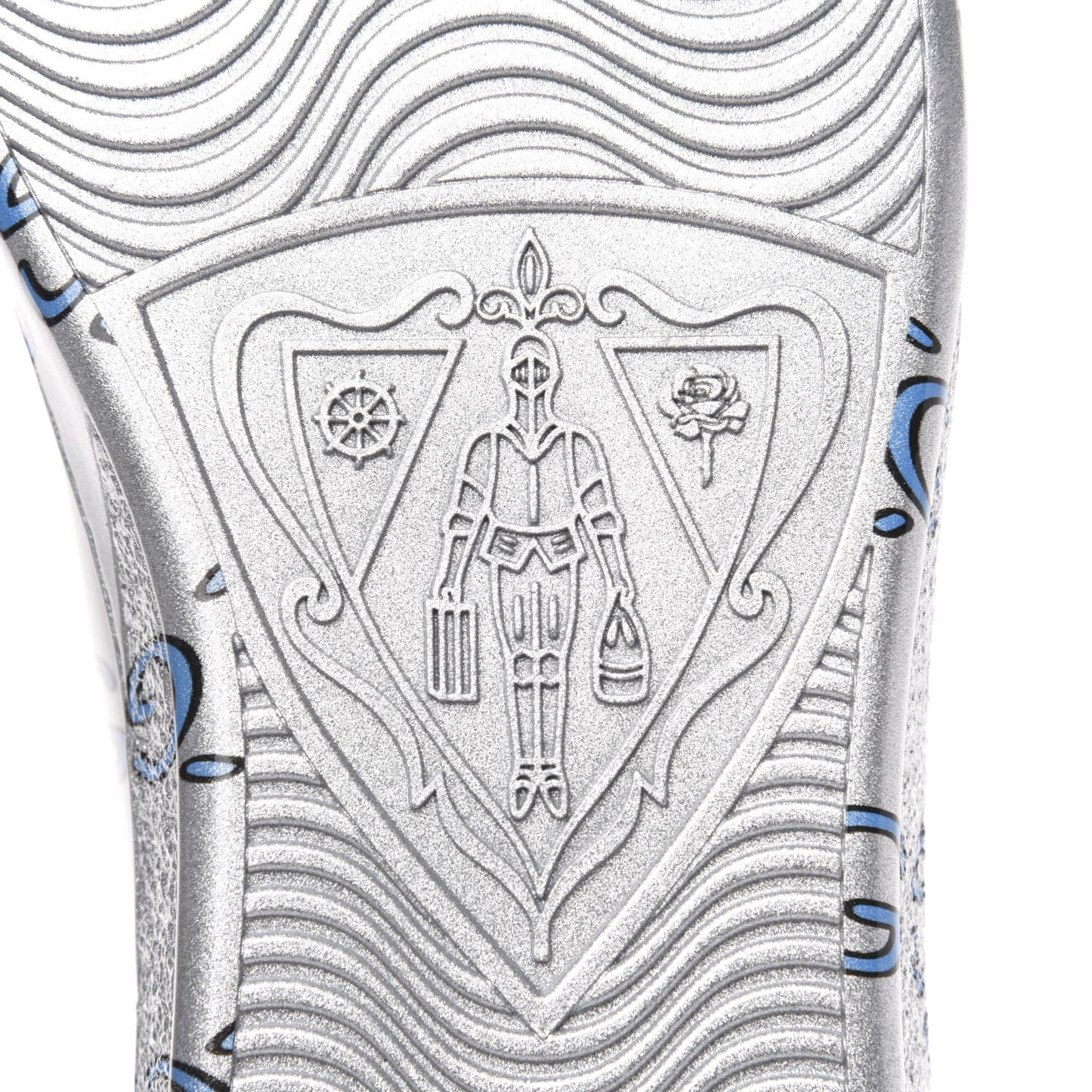 Miro Rubber Wax GucciGhost Print Mens New Ace Sneakers 9 Silver